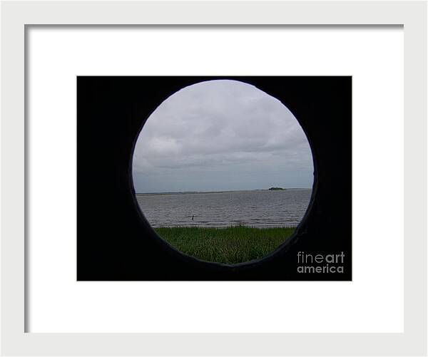 View Through a Circular Window - Framed Print