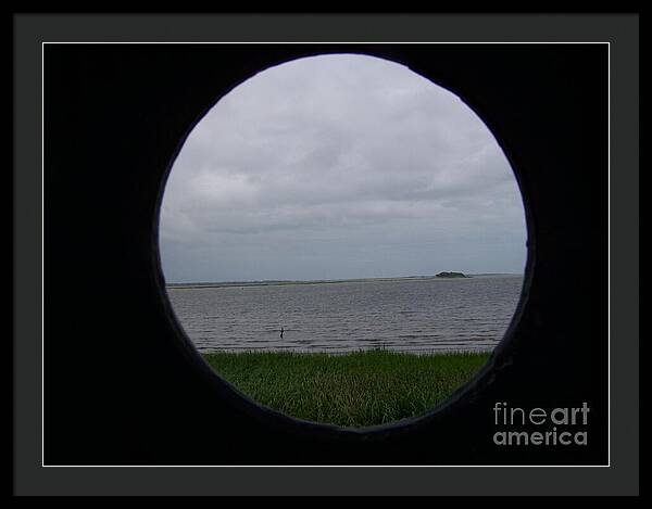 View Through a Circular Window - Framed Print